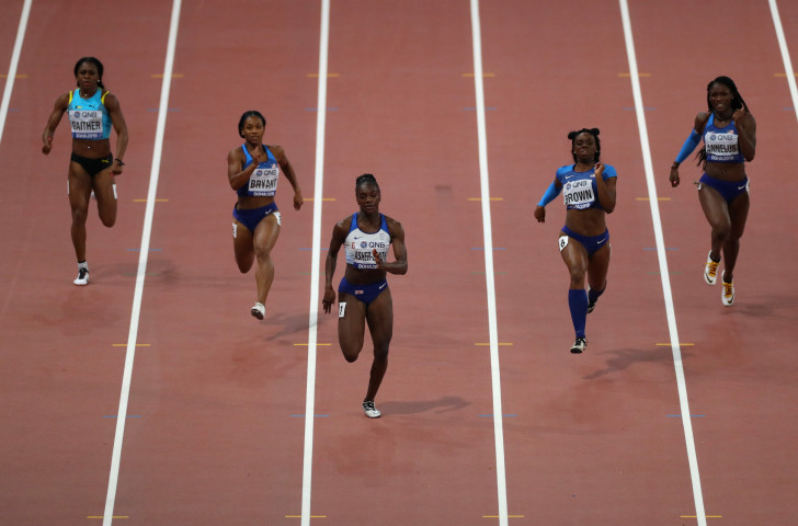The decision of Jamaica's world 100m champion Shelly-Ann Fraser-Pryce to double over 100 and 200m at the Tokyo 2020 Games will be of interest to Britain's Dina Asher-Smith, pictured winning the world 200m title in Doha ©Getty Images