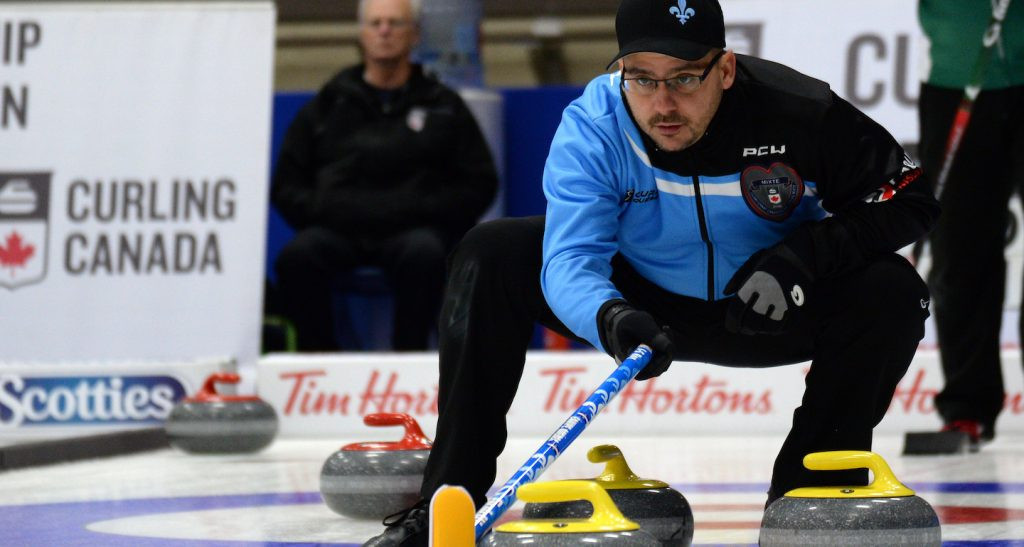 Jean-Sébastien Roy’s Quebec team claimed the gold medal at last month's Canadian Mixed Curling Championship in Saguenay ©Curling Canada