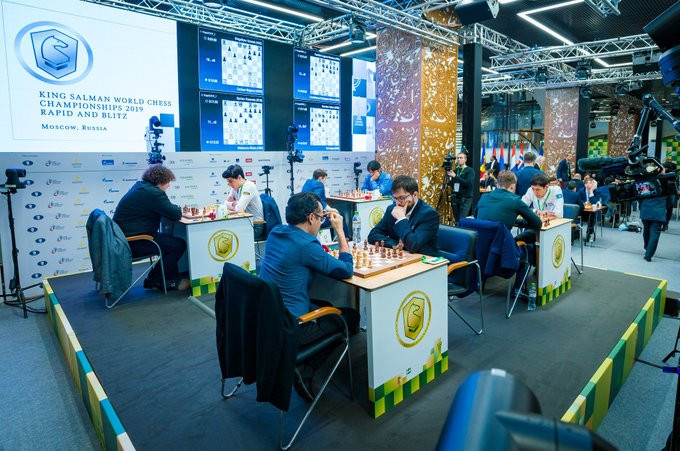 Action began today at the King Salman World Rapid and Blitz Championships in Moscow ©International Chess Federation/Twitter