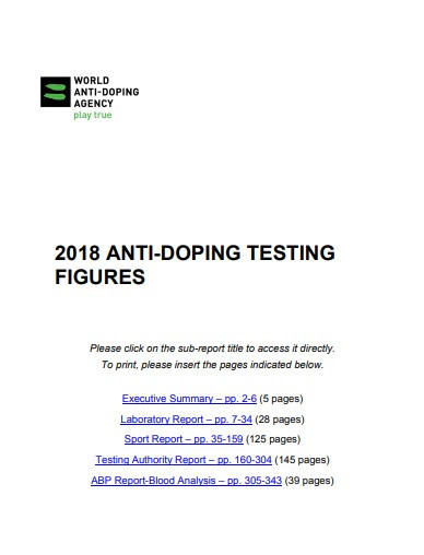 WADA has released its 2018 testing figures ©WADA