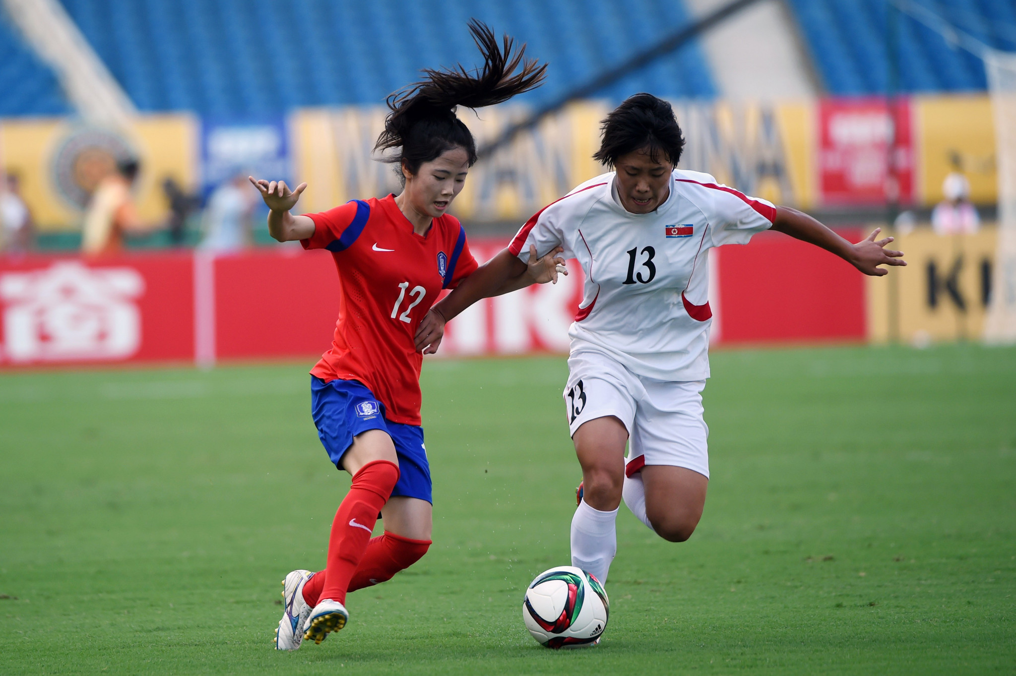 North Korea's women's football team are to announce their withdrawal from the AFC Women's Olympic Qualifying Tournament in South Korea in February ©Getty Images