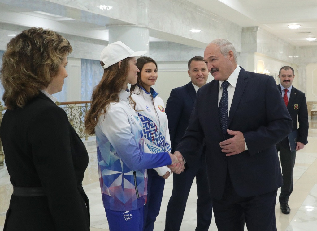 Belarus President Alexander Lukashenko has been shown the possible kits for Tokyo 2020 during a special ceremony in Minsk ©NOC RB