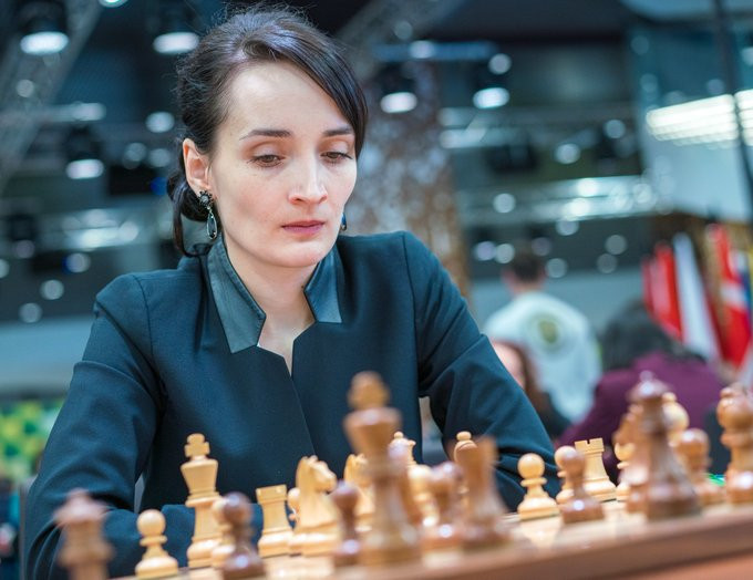 Kateryna Lagno of Russia is on course to retain her women's title ©FIDE