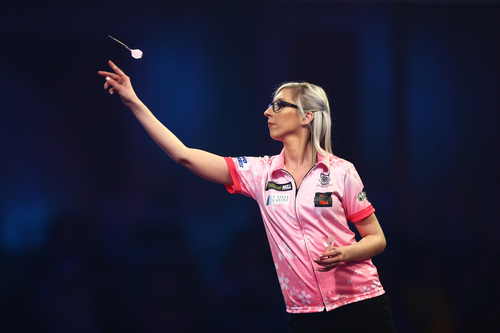 Fallon Sherrock became the first woman to win a match at the World Darts Championship ©Getty Images