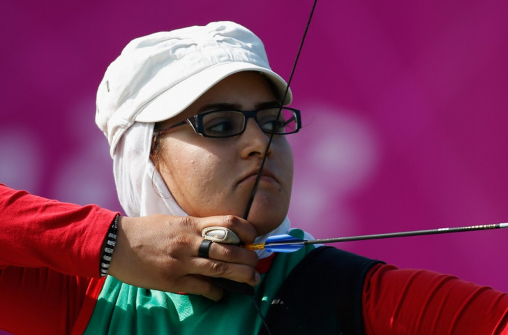 Iranian archer Zahra Nemati is among the contenders for the Allianz Athlete of the Month award ©Getty Images