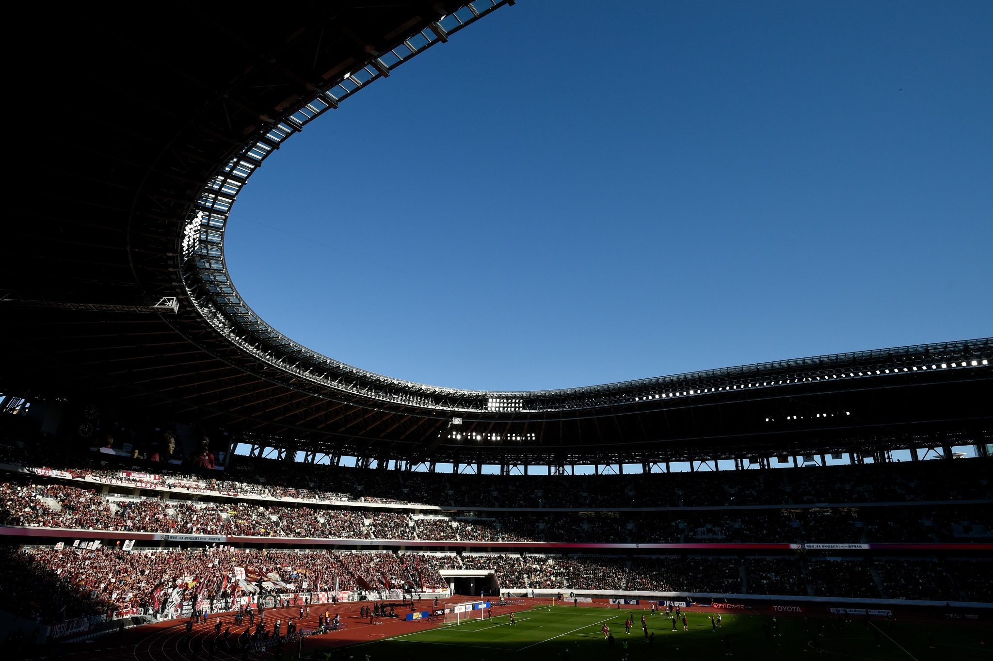 New National Stadium built for Tokyo 2020 hosts first major event