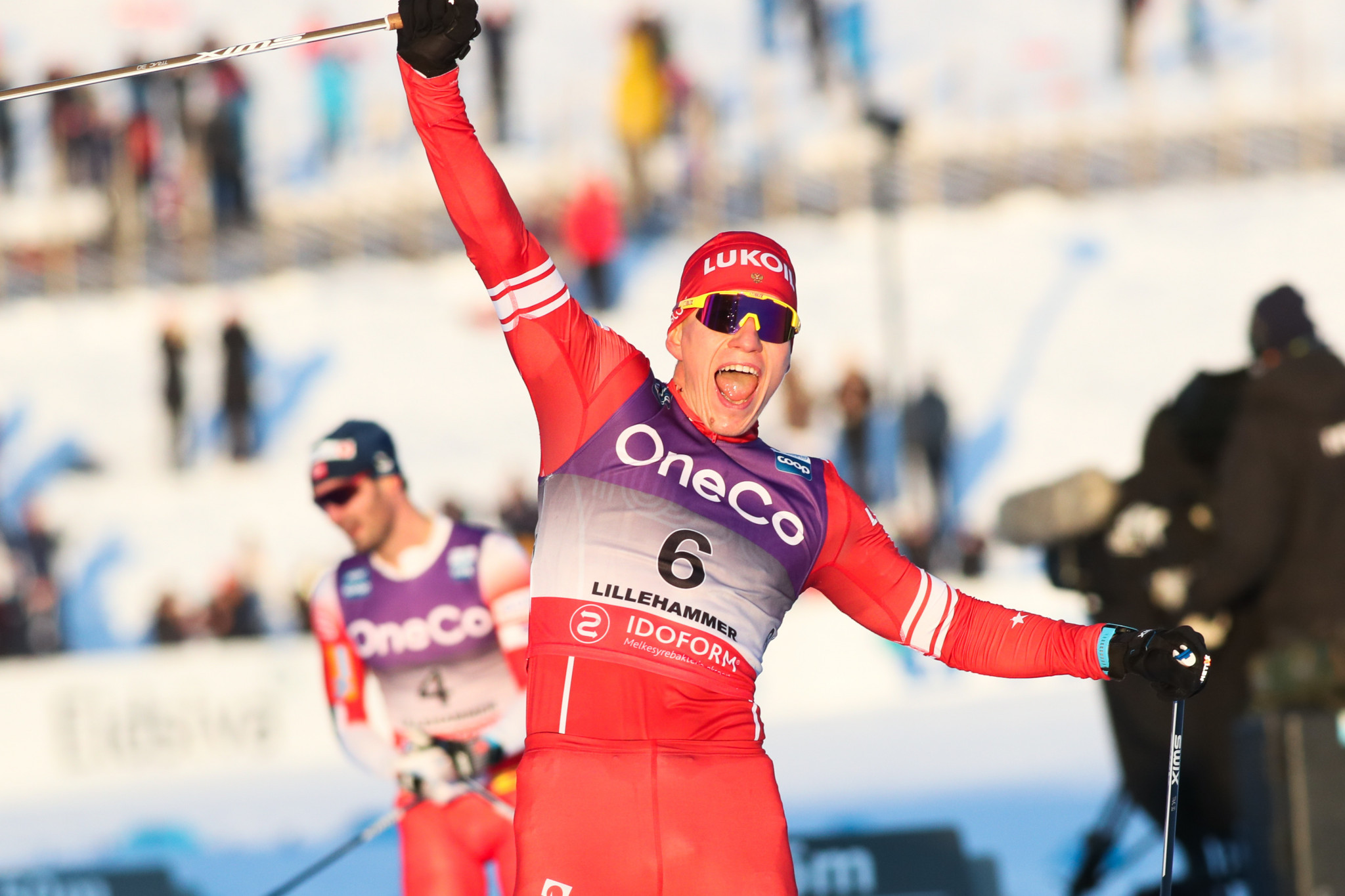 Alexander Bolshunov of Russia won the men's 15km pursuit in the Tour de Ski ©Getty Images