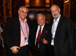 Tamás Aján, the President of the International Weightlifting Federation, centre, attended in Amman ©AWF