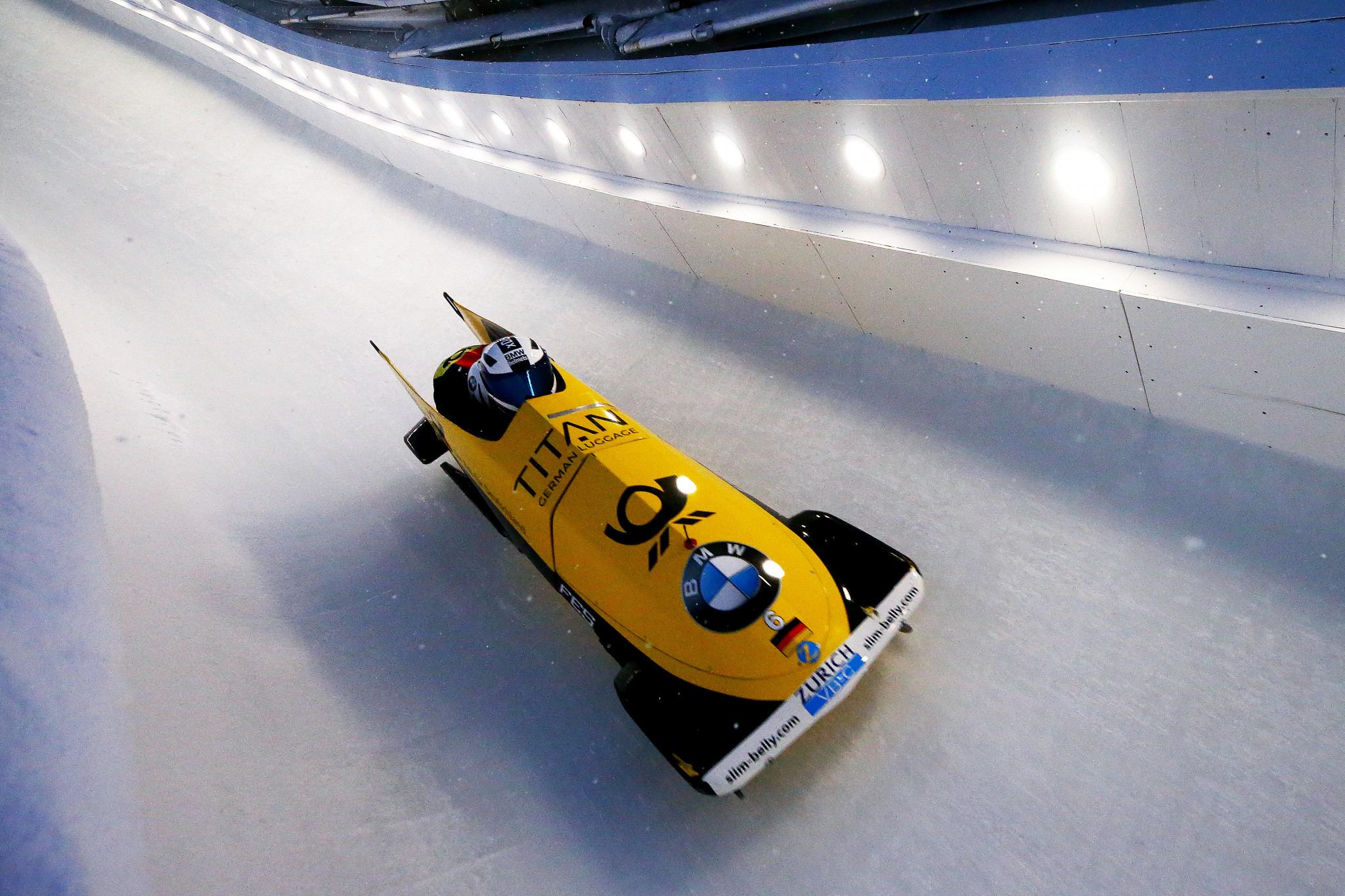 Johannes Lochner of Germany is among the favourites for the European four-man bobsleigh title ©Getty Images