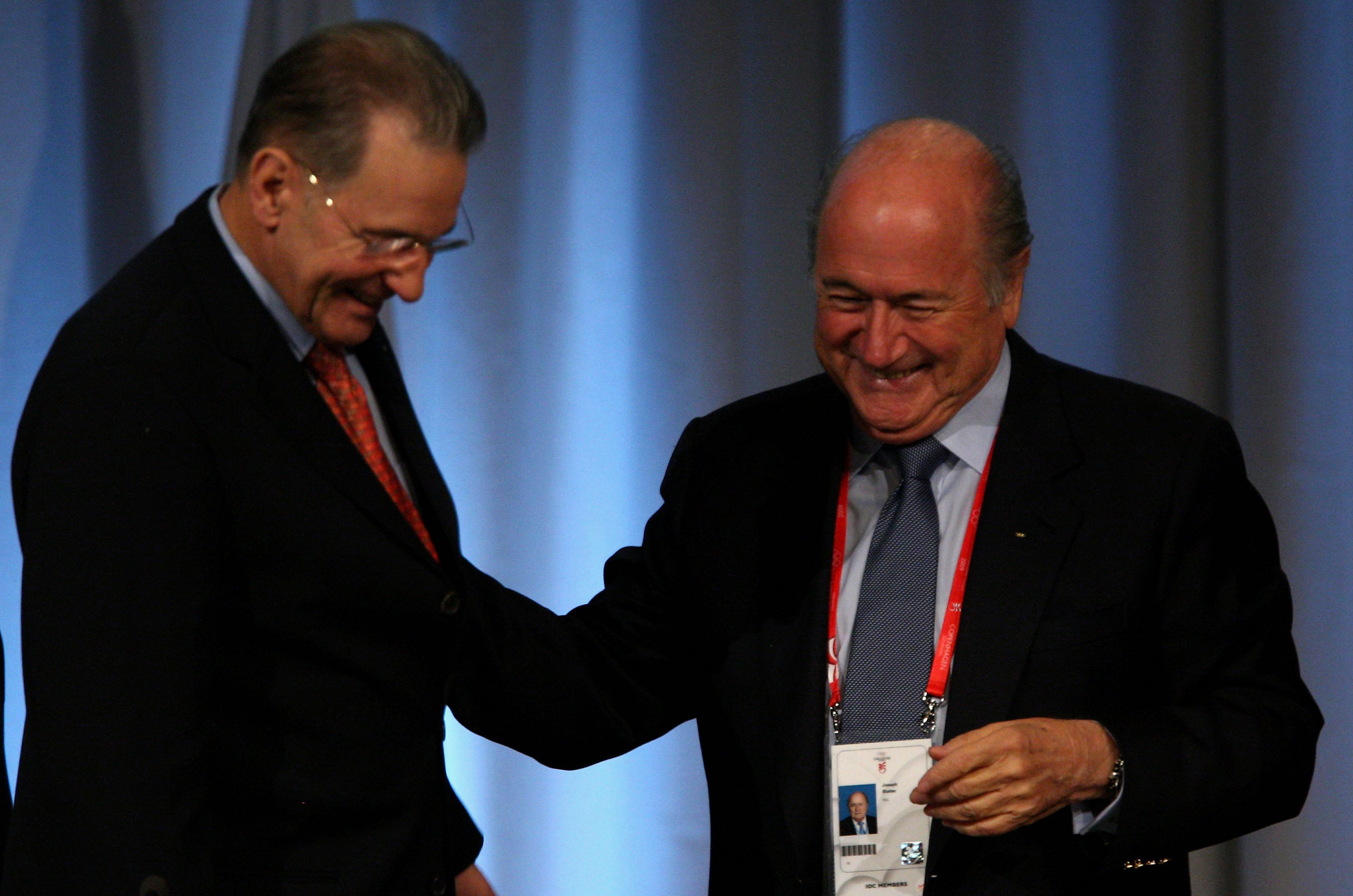 Former FIFA President Sepp Blatter, right, was an IOC member for 16 years ©Getty Images
