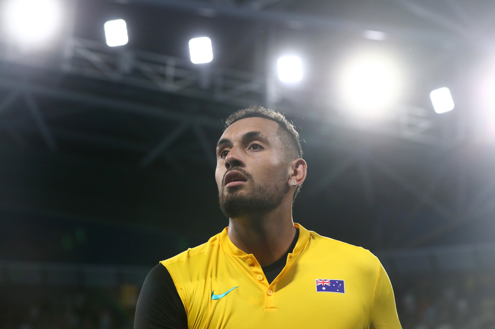Nick Kyrgios was emotional after helping hosts Australia to a win over Germany at the inaugural ATP Cup ©Getty Images