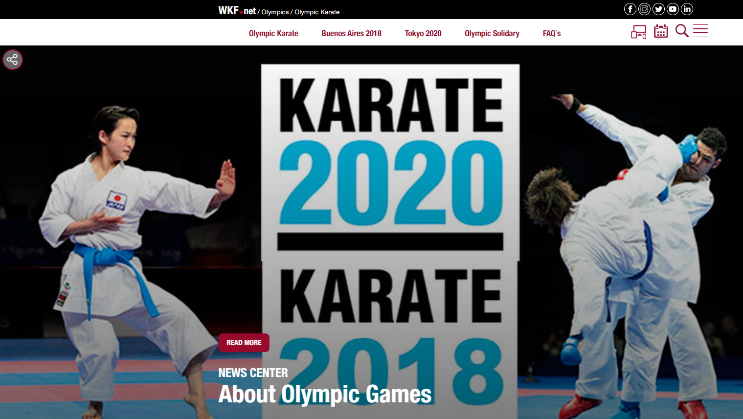 The World Karate Federation has re-launched its website ©WKF