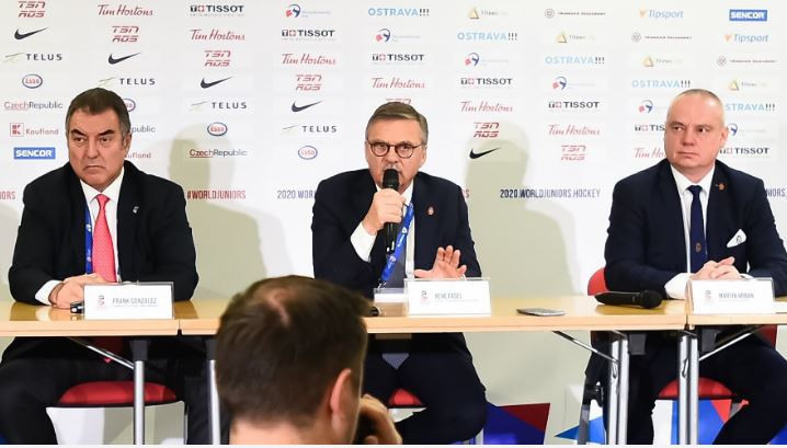 IIHF President René Fasel praised organisers of the 2020 World Junior Championship in the Czech Republic, adding that the competition was being broadcast in a record number of 12 countries ©IIHF