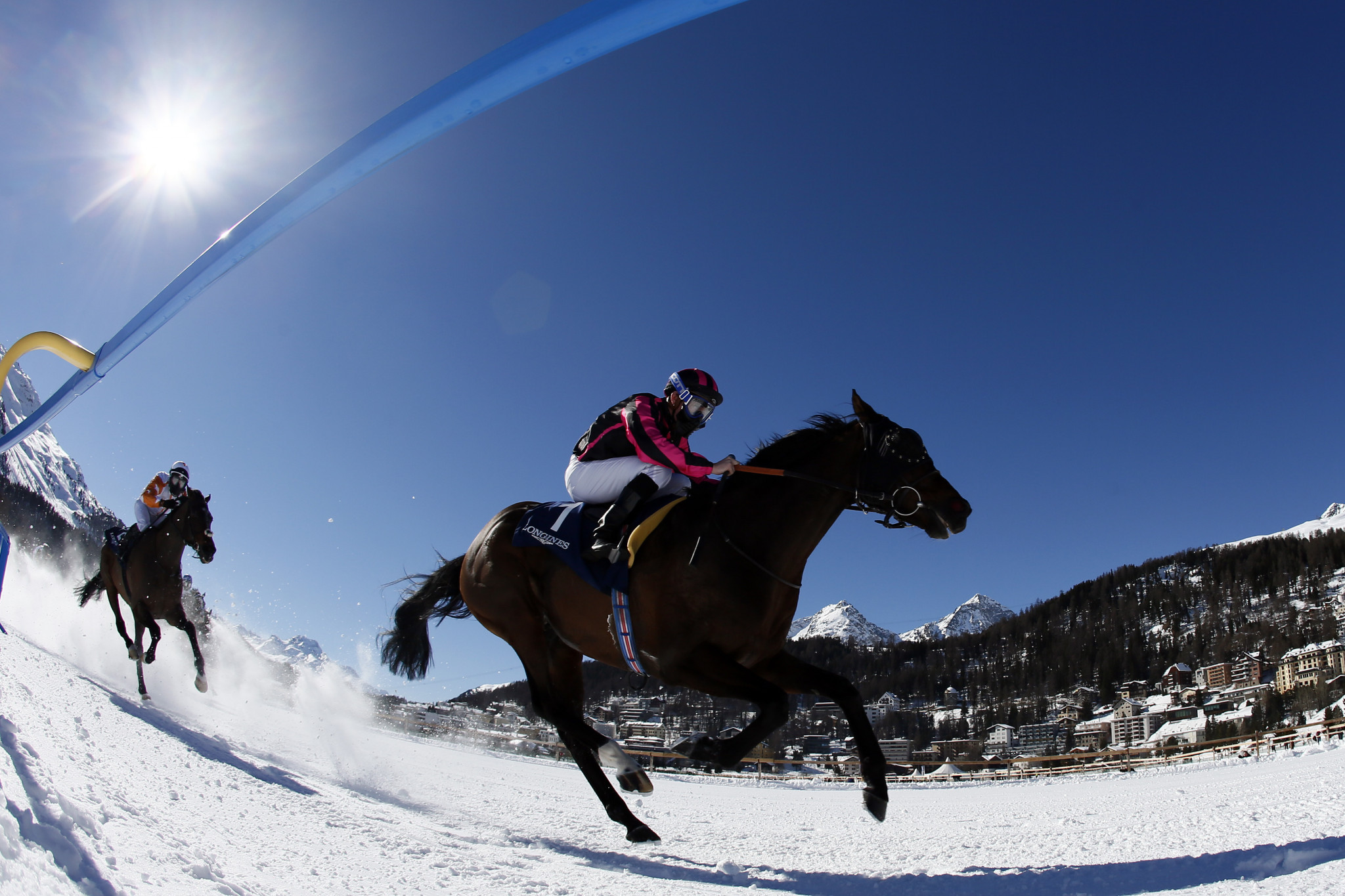 Lake St Moritz hosts a range of events when frozen, including horse racing, and Lausanne 2020 organisers are confident it will be ready for the speed skating starting at the Winter Youth Olympic Games ©Getty Images