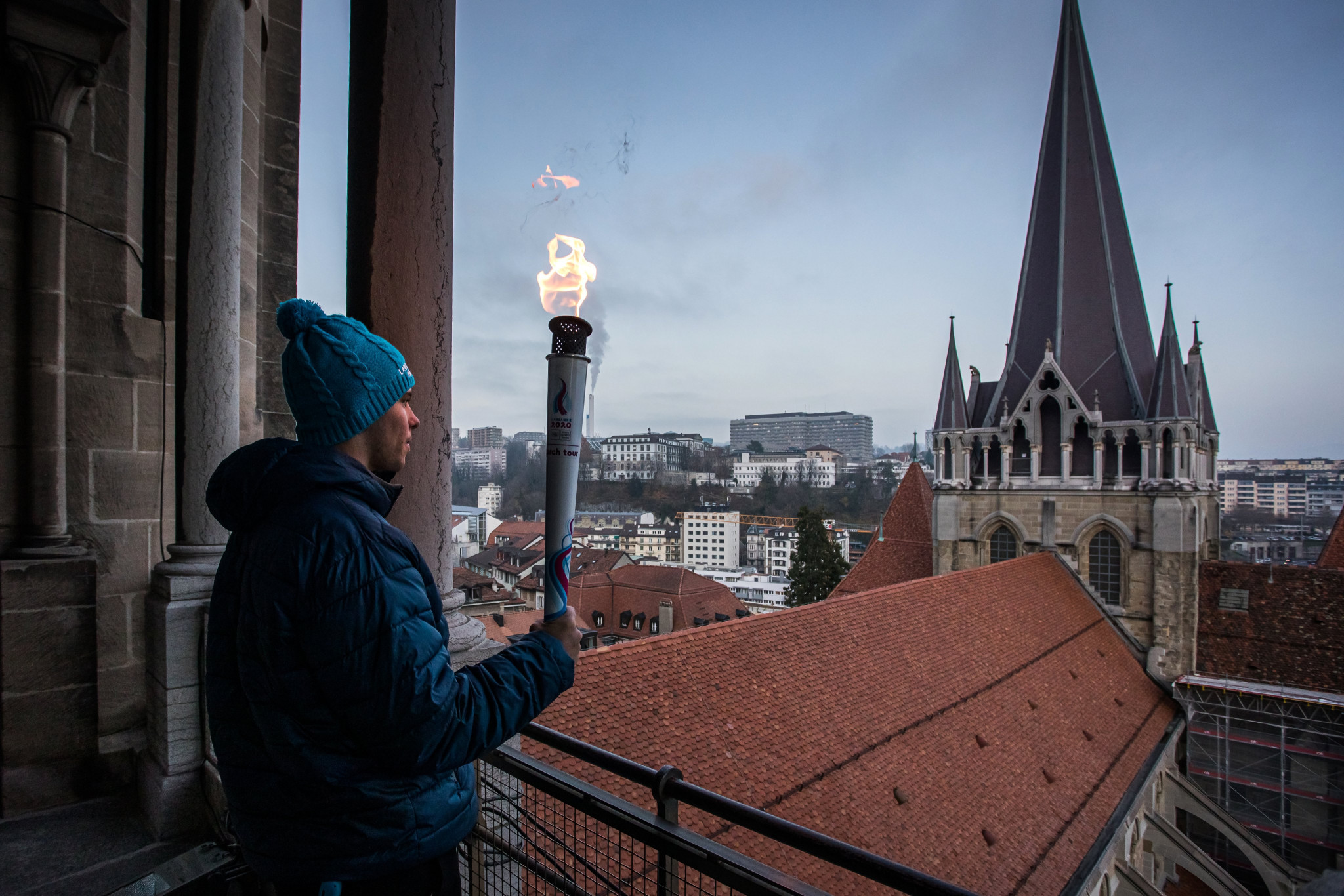 Winter Youth Olympic Games flame lights up Lausanne 