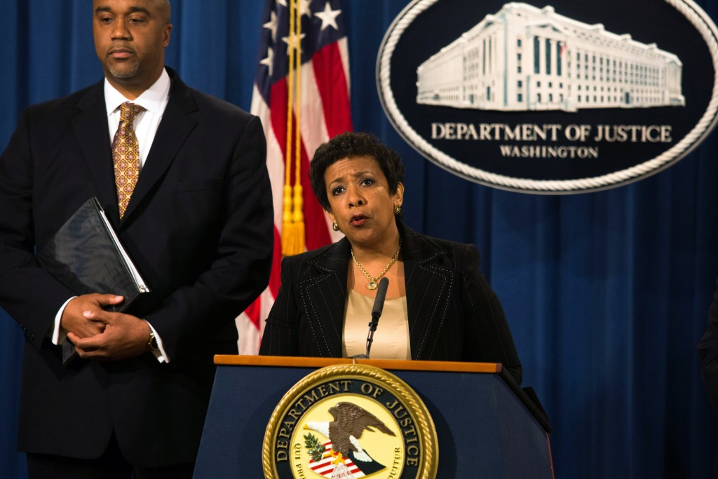 Two FIFA officials arrested in Zurich this morning are among 16 individuals indicted by the United States Department of Justice, headed by Attorney General Loretta Lynch ©Getty Images