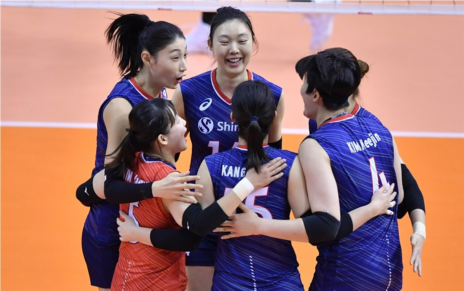 South Korea reached the women's semi-finals with Kazakhstan ©FIVB