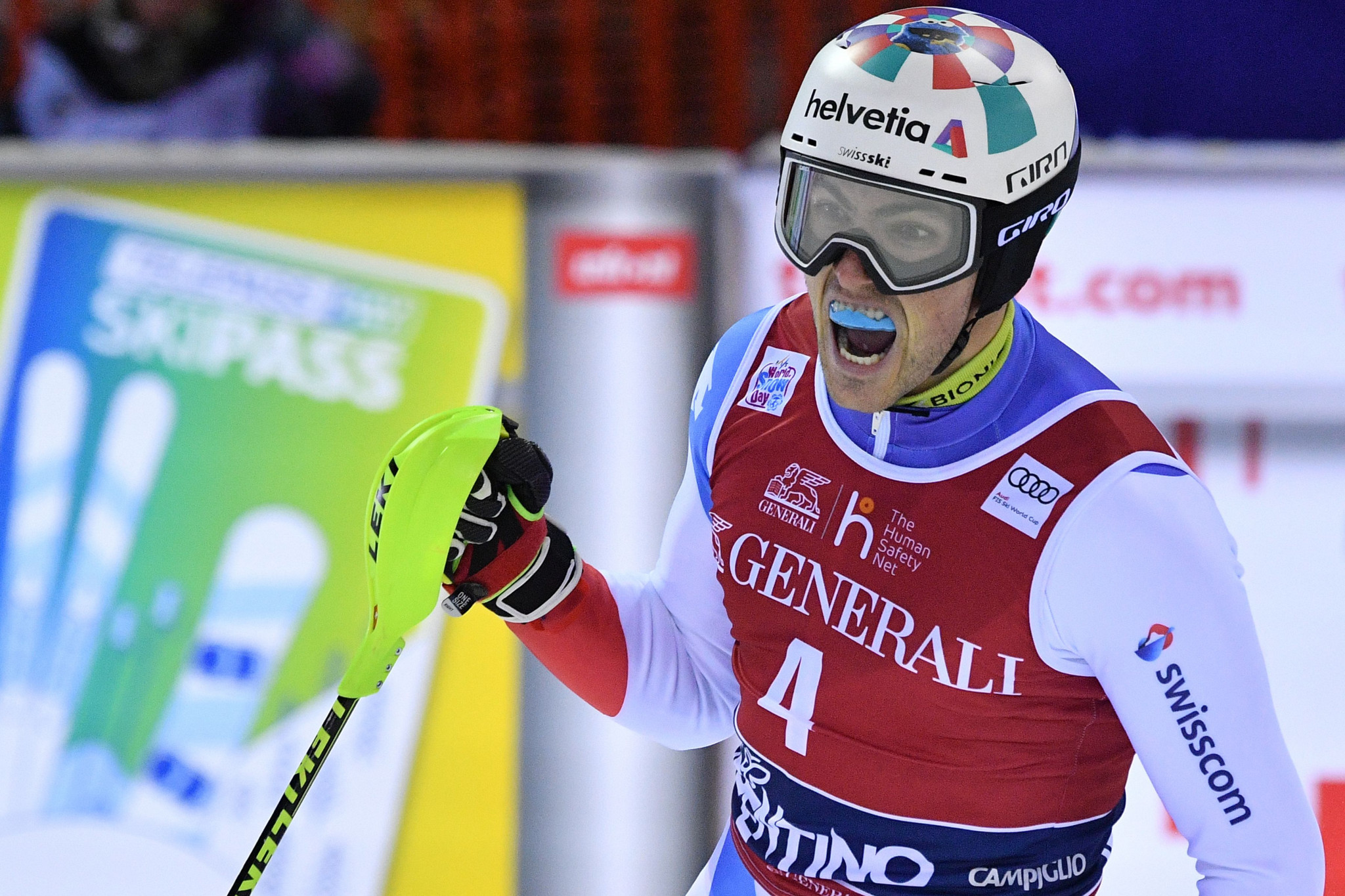 Yule wins men's slalom for second year in row at FIS Alpine Skiing World Cup in Madonna di Campiglio