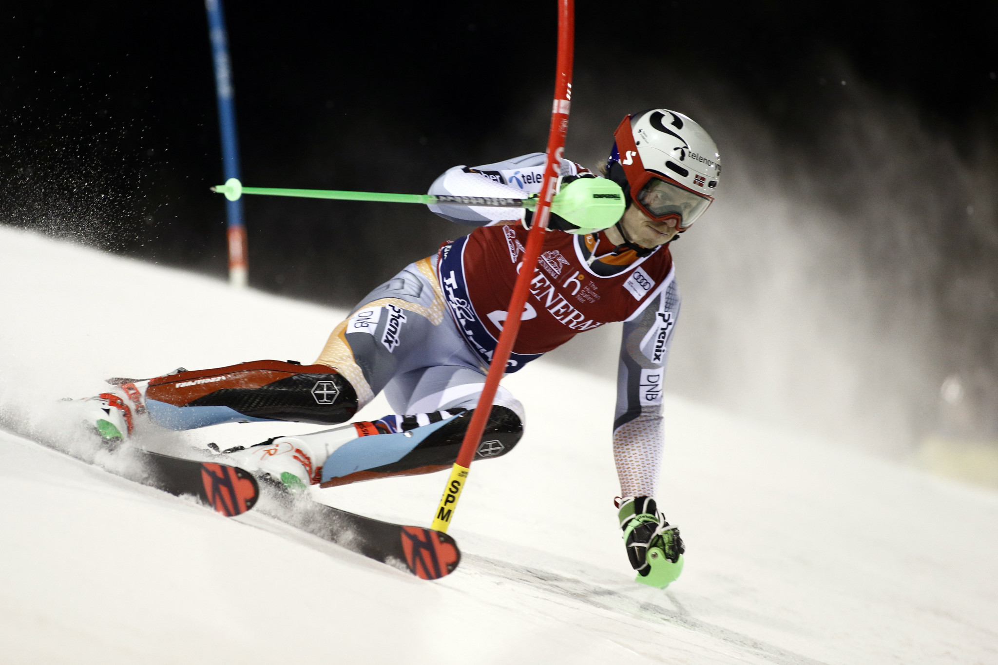 Norway's Henrik Kristoffersen's second-place finish has moved him to the top of the FIS Alpine Skiing World Cup men's slalom standings ©Getty Images