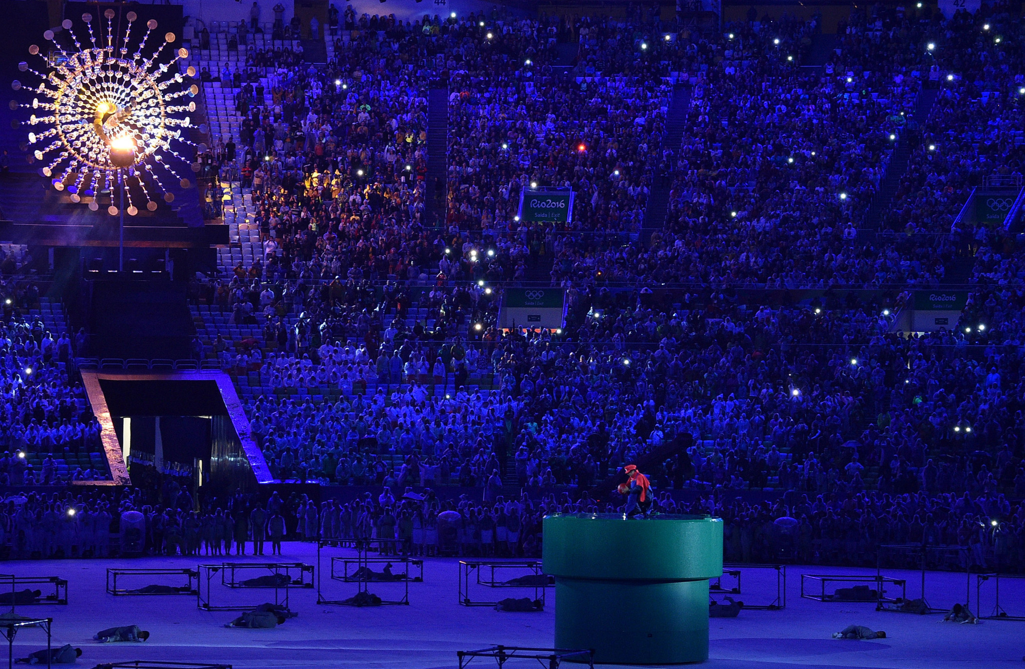 Kaoru Sugano worked on the handover segment at the Rio 2016 Closing Ceremony, where Japanese Prime Minister Shinzō Abe appeared as Mario ©Getty Images