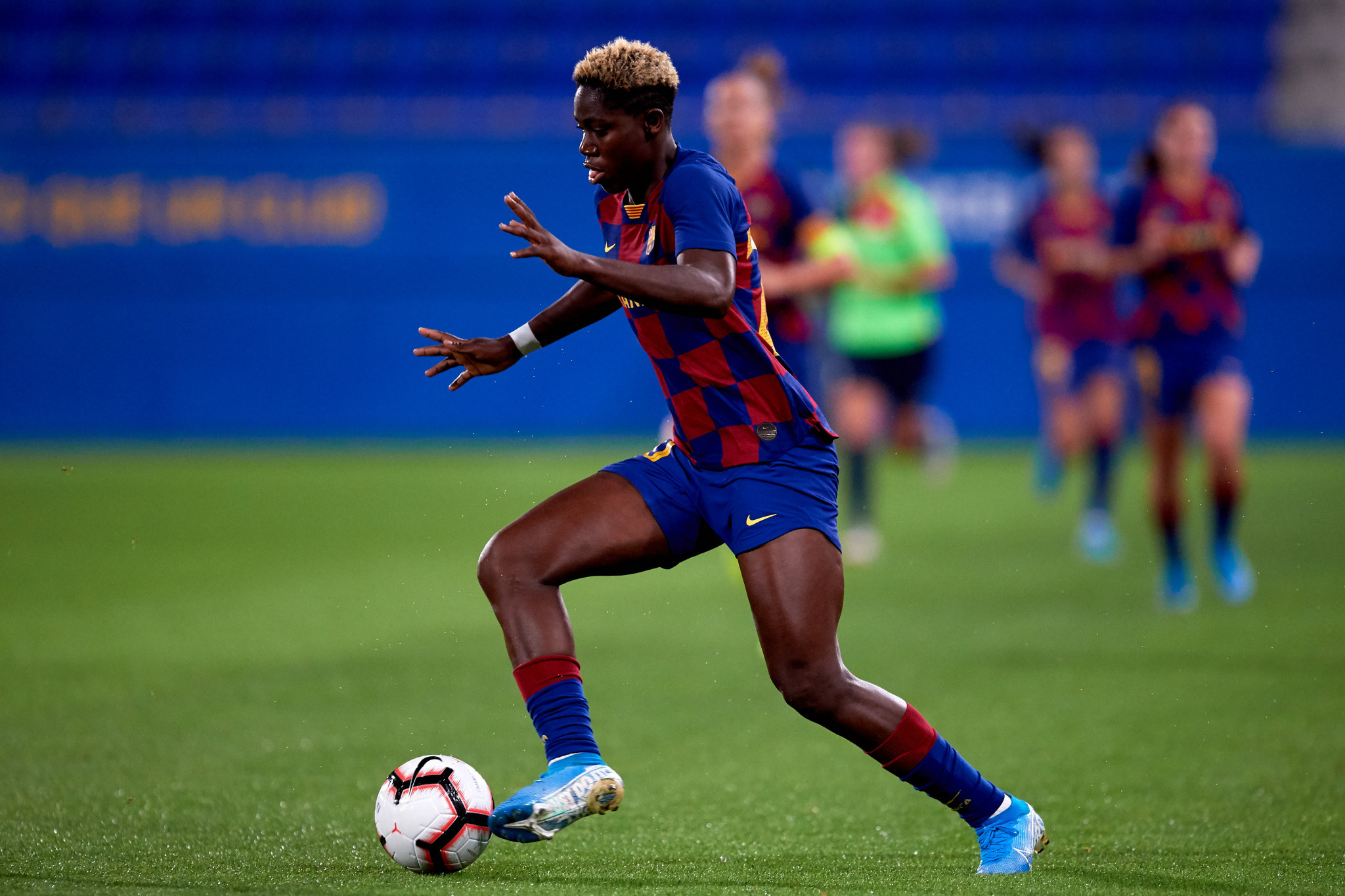 Asisat Oshoala of Nigeria and Barcelona has been named African Women’s Player of the Year for the fourth time ©Getty Images