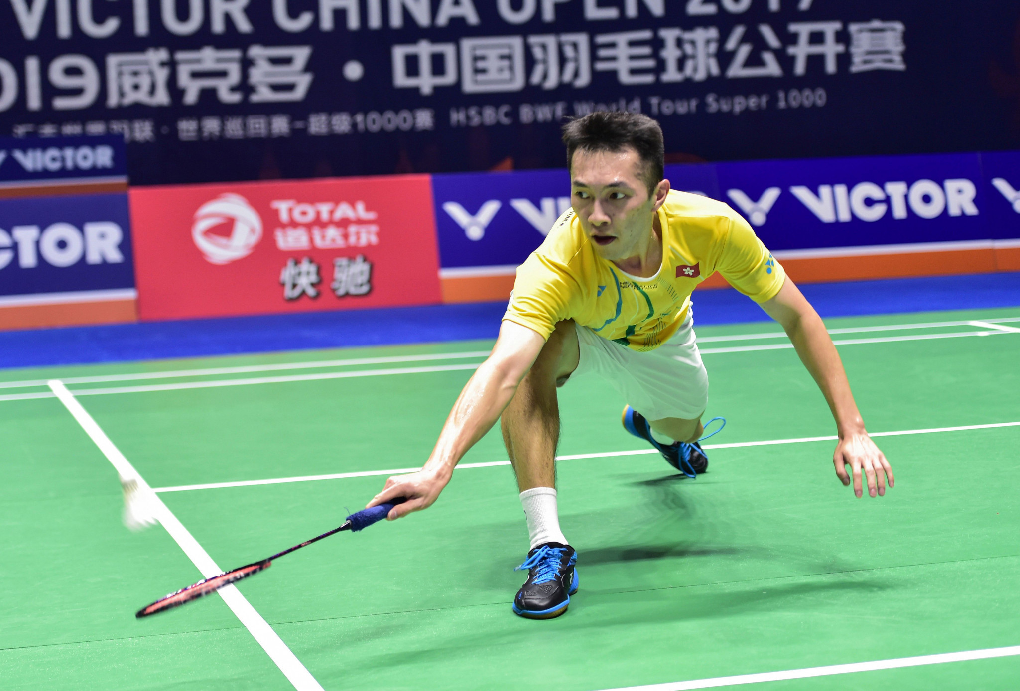 Ng Ka Long of Hong Kong beat number two men's player Chou Tien-chen ©Getty Images