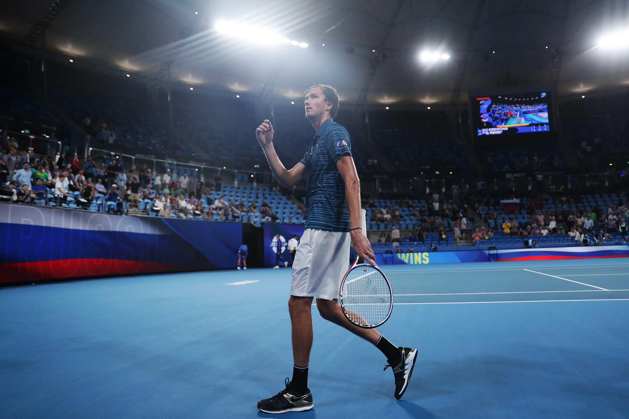 Daniil Medvedev was victorious as Russia knocked out Argentina ©Getty Images