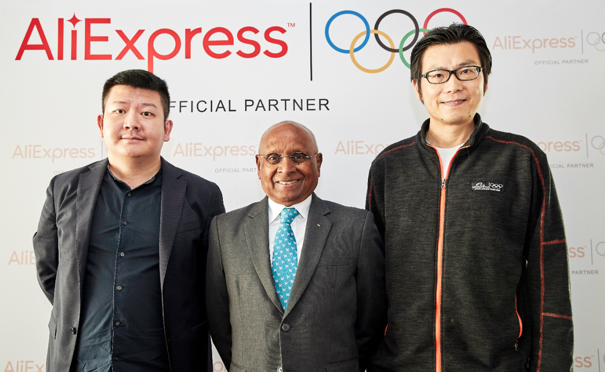 Albert Zhu, Head of Marketing of AliExpress, left, Sam Ramsamy, centre, and Chris Tung are confident of connecting with young people through online engagement ©Alibaba