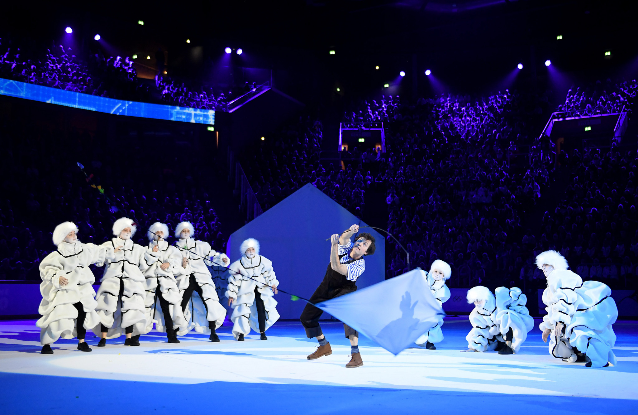 The Ceremony included a performance from Swiss figure skater Stephane Lambiel, Olympic silver medallist at Turin 2006 ©Getty Images