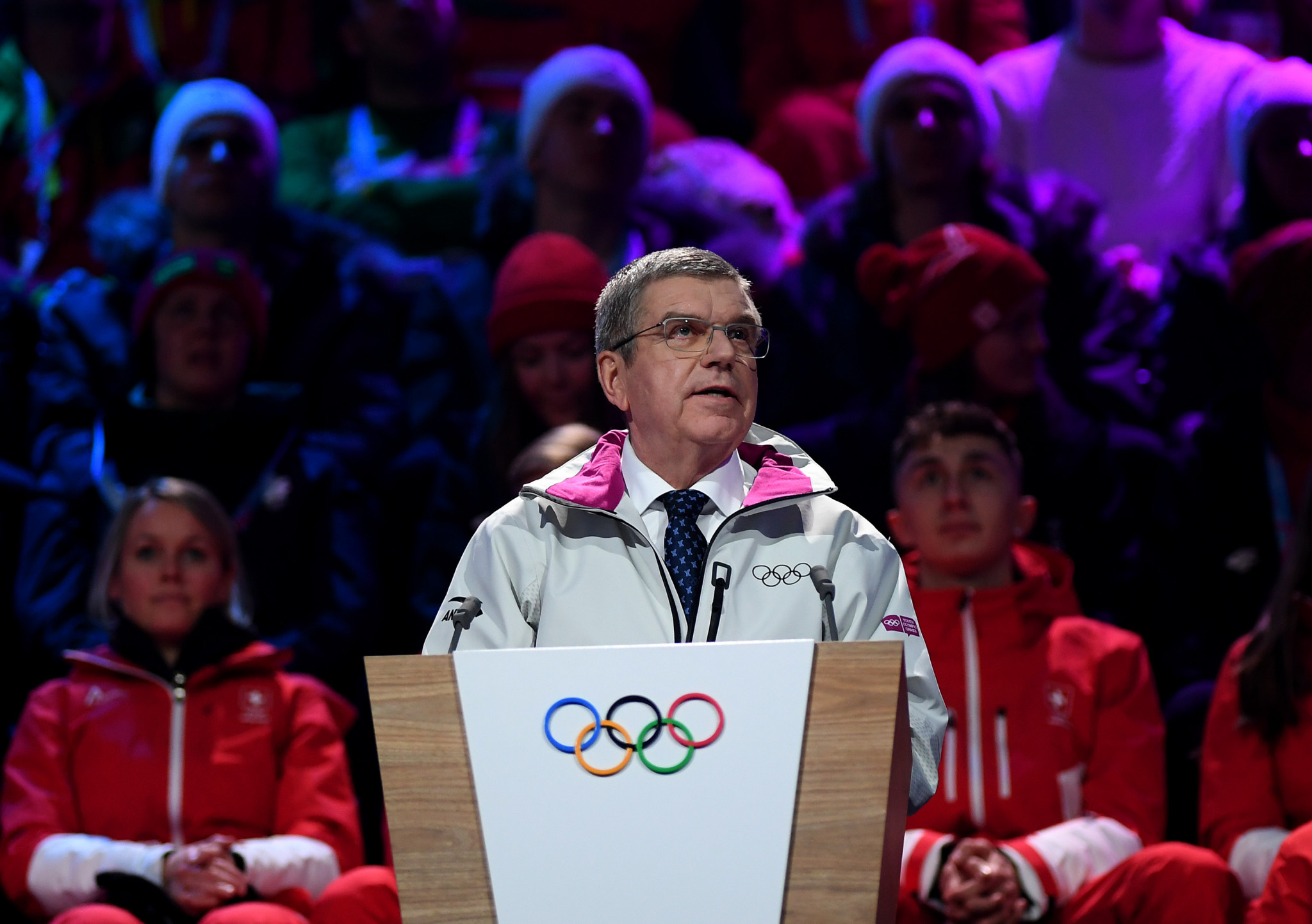 International Olympic Committee President Thomas Bach also welcomed the athletes to their 
