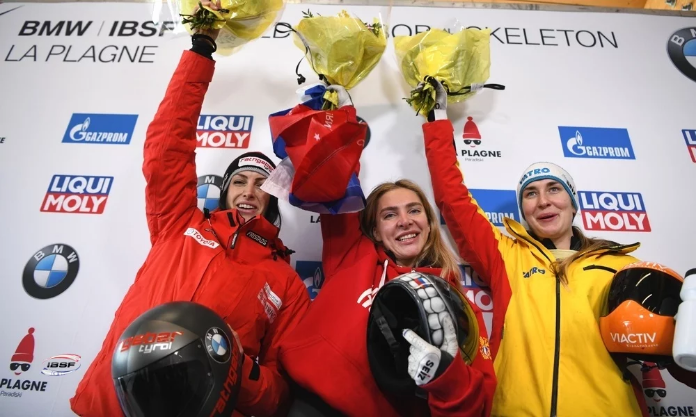 Russia's Nikitina breaks 20-year-old track record to win women's skeleton at IBSF World Cup in La Plagne