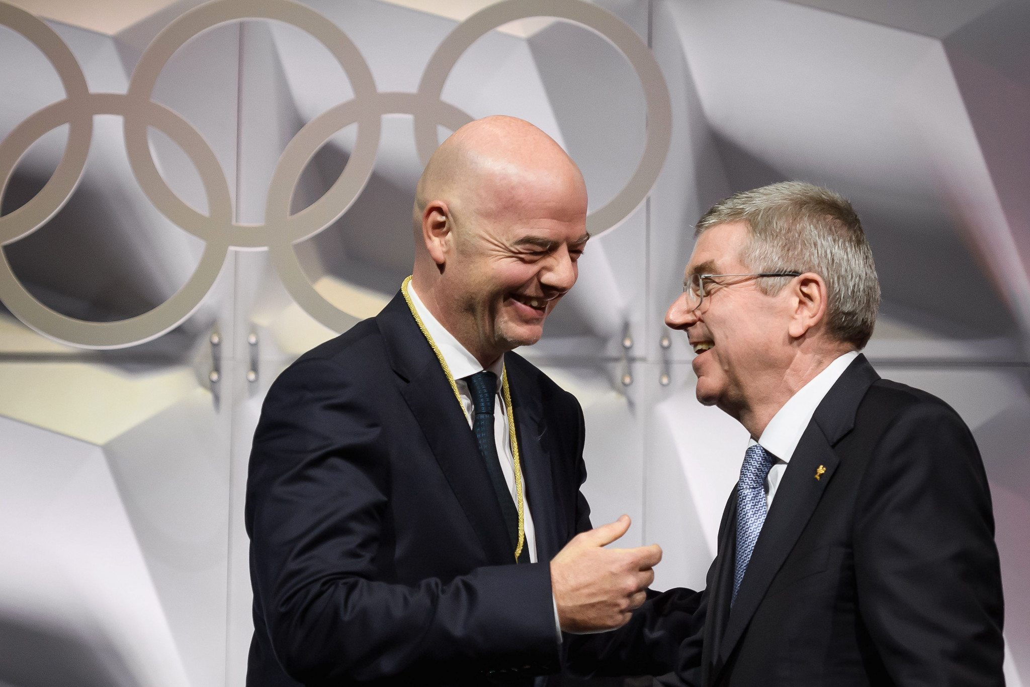 FIFA President Gianni Infantino was welcomed as an IOC member ©Getty Images