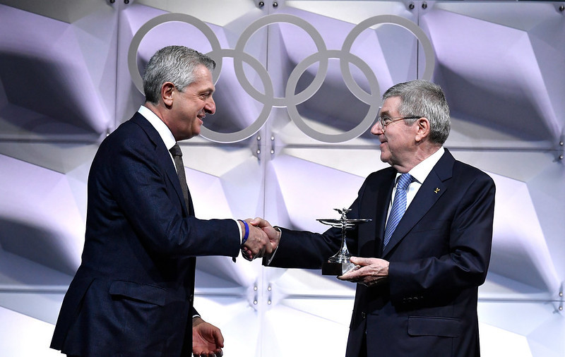 The United Nations High Commission on Refugees were awarded the Olympic Cup ©IOC
