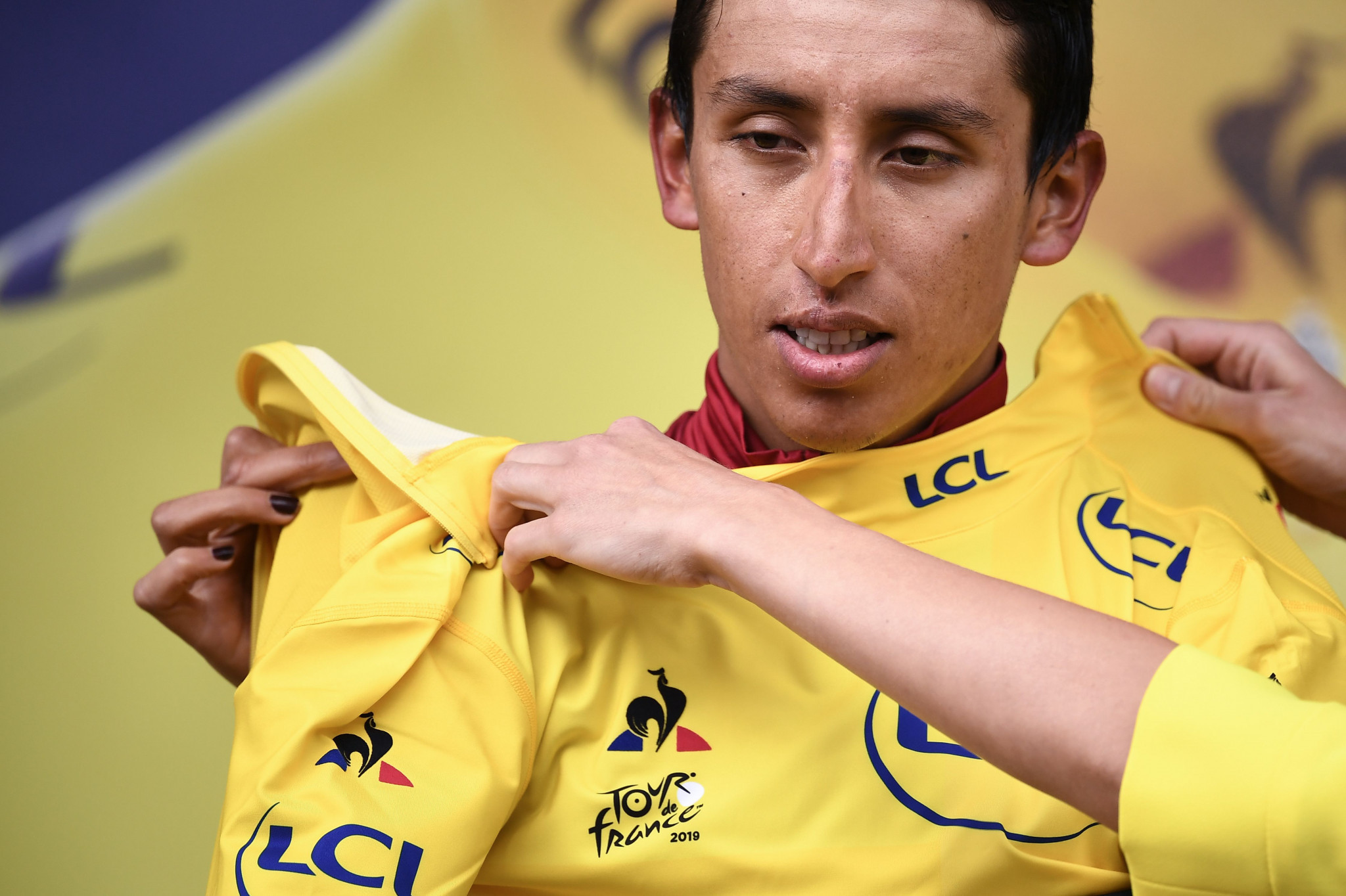 Le Coq Sportif, supplier of the famous Tour de France yellow jersey since 2012, claim that 67 per cent of the French public want to kit out at the national team at Paris 2024 ©Getty Images
