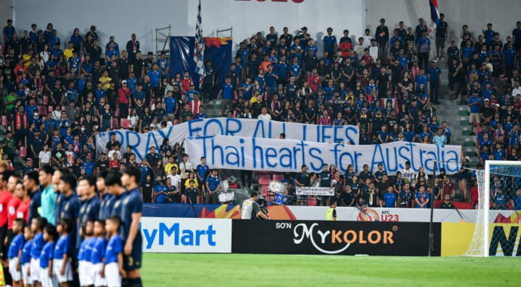 Thai fans showed their support for the Australians amid the bushfire crisis ©AFC