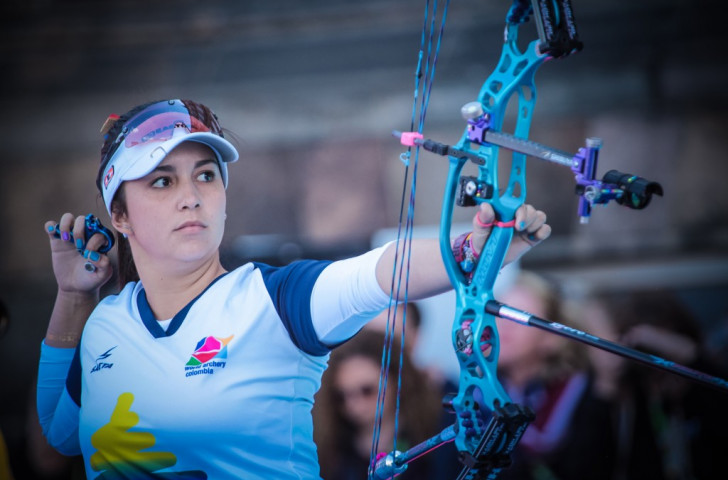 Colombia's two-time World Cup champion Sara Lopez is among the compound women's nominees in the 2015 World Archery Athlete of the Year awards ©Getty Images