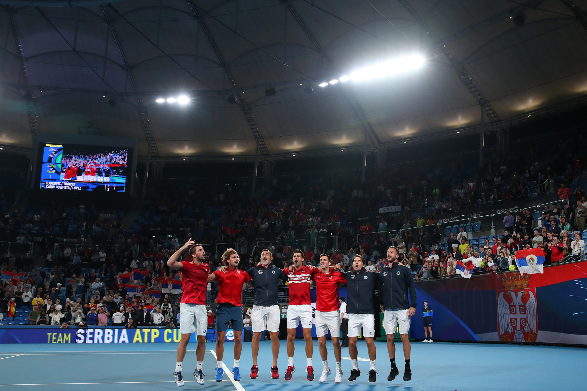 Serbia won the decisive doubles rubber to win the tournament ©Getty Images
