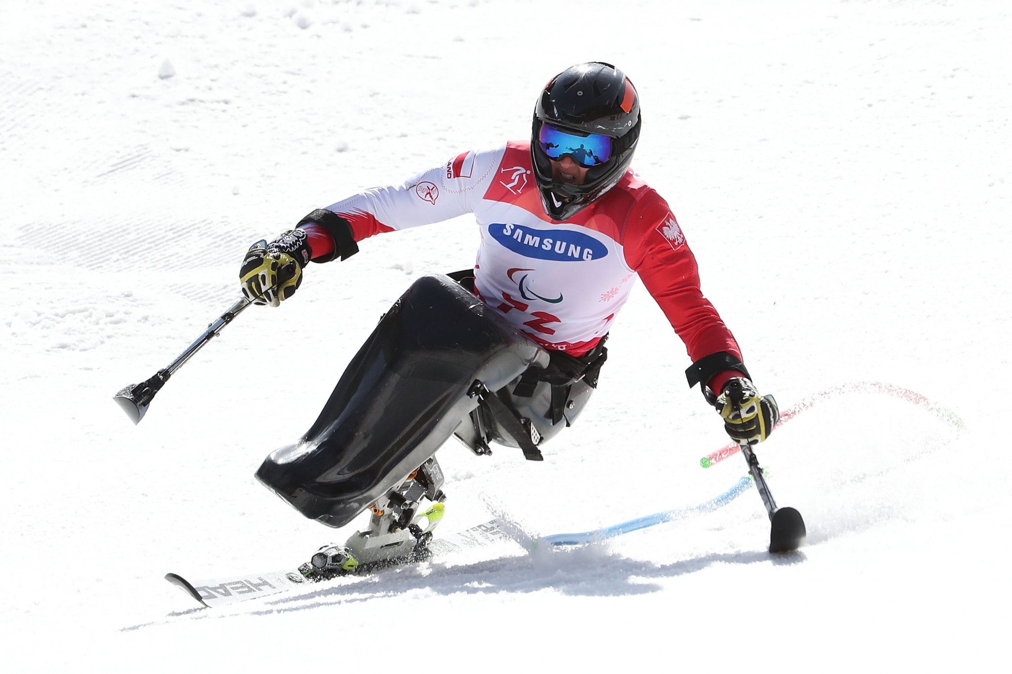 Igor Sikorski of Poland triumphed in the men's sitting giant slalom at the World Para Alpine Skiing World Cup ©Getty Images