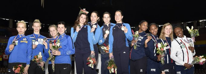Italy, Estonia and France were the team medallists at the FIE Women's Épée World Cup in Havana ©FIE/Twitter
