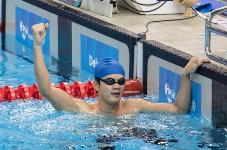 Vietnam’s Le Tien Dat broke the Games record in the men’s 100m breaststroke SB6 ©SAPGOC