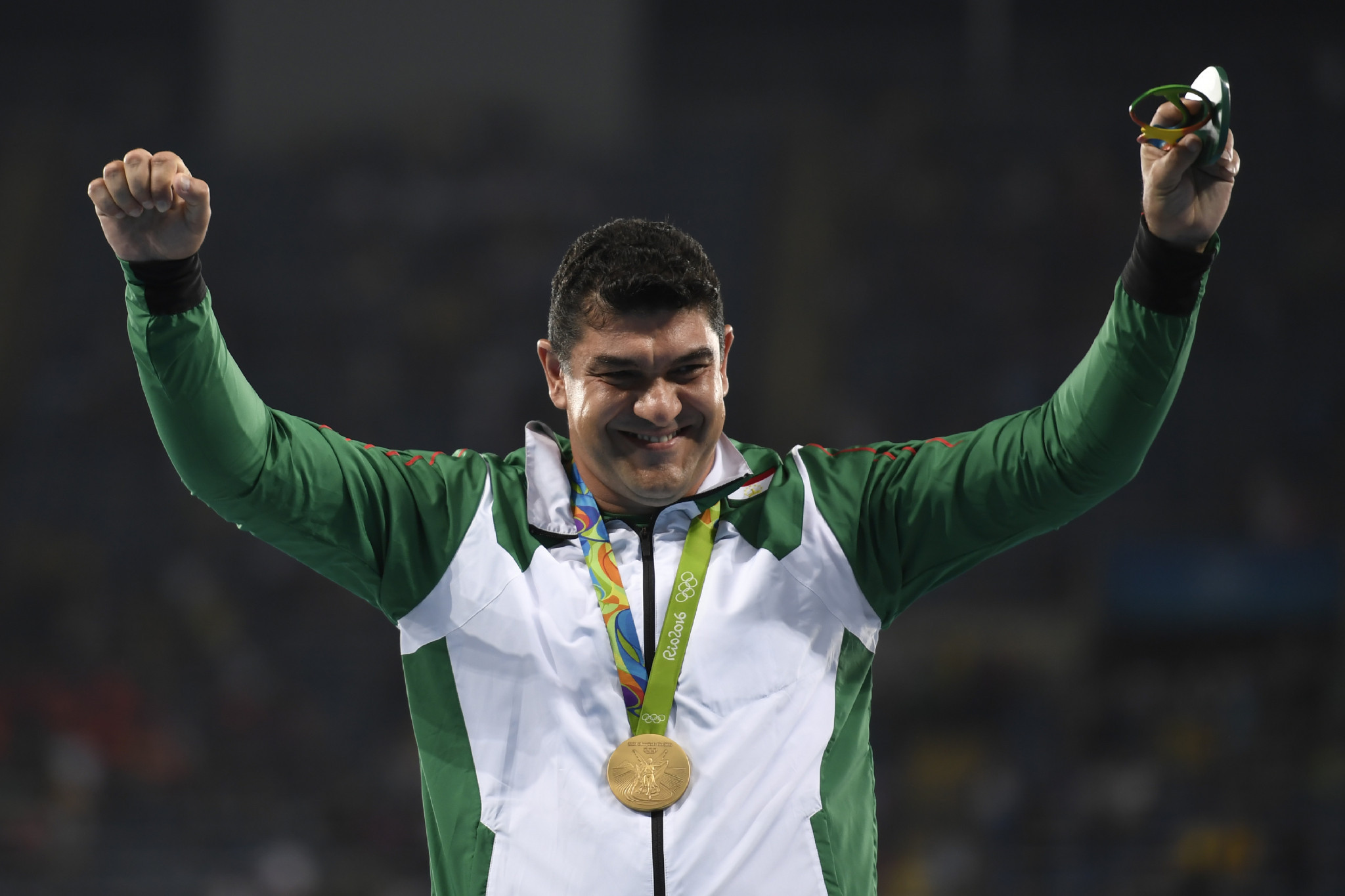 Olympic hammer champion Dilshod Nazarov was provisionally suspended in September ©Getty Images