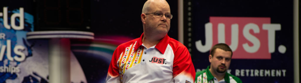 England's Les Gillett is through to the second round of the open singles event at the World Indoor Bowls Championships ©World Bowls Tour