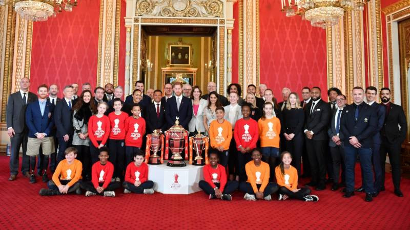 The three draws for the 2021 Rugby League World Cup took place at Buckingham Palace ©RLWC 2021