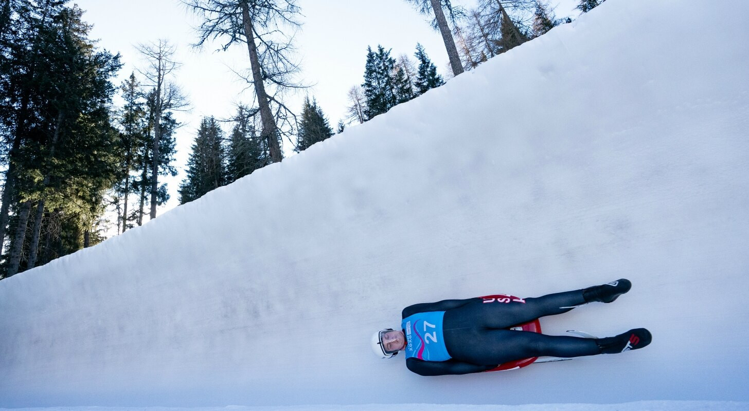 Luge training continued today, prior to the start of competition tomorrow ©OISphoto