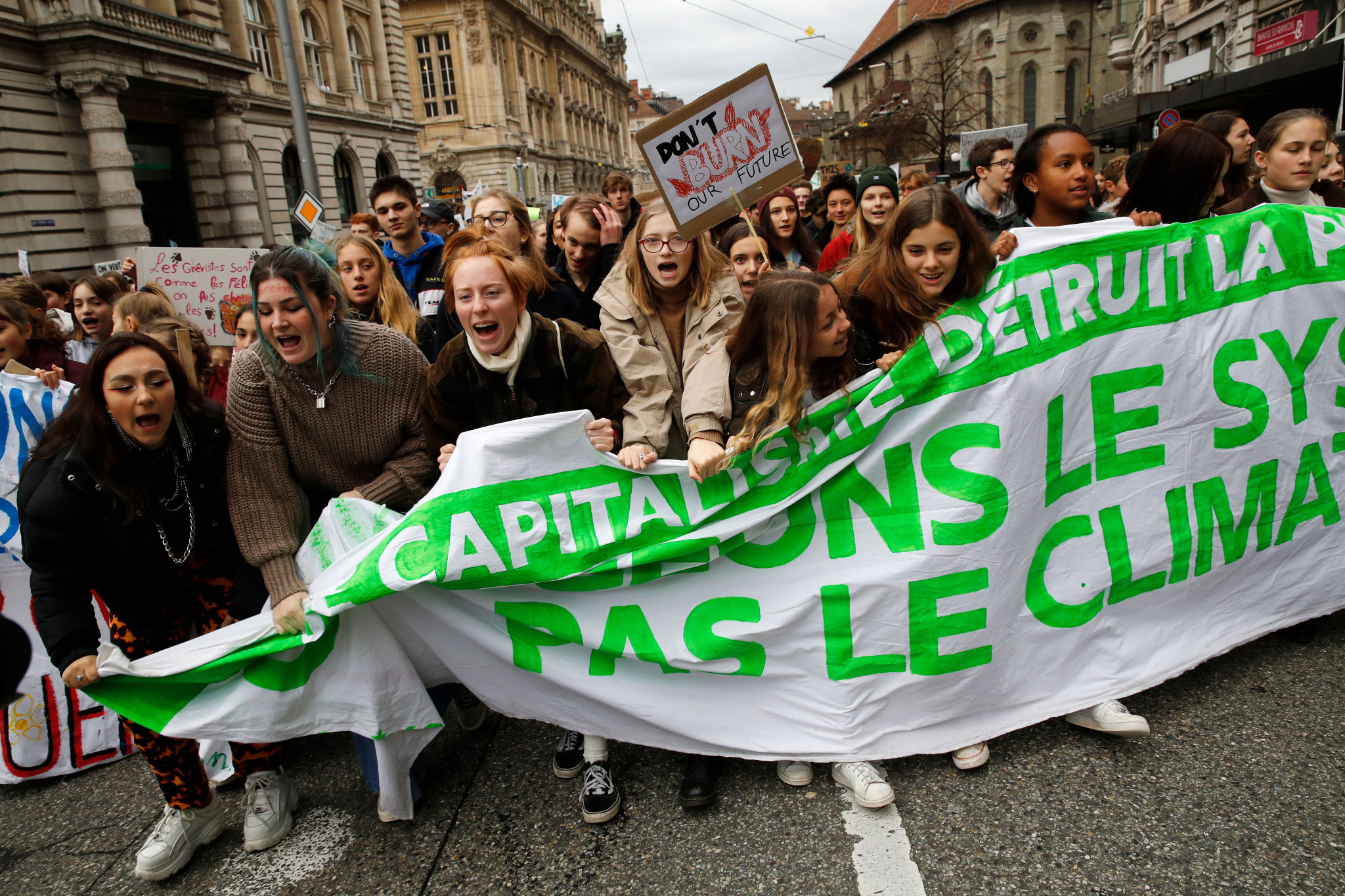 The demonstration continued the worldwide "Fridays for Future" protests started by Greta Thunberg ©Getty Images
