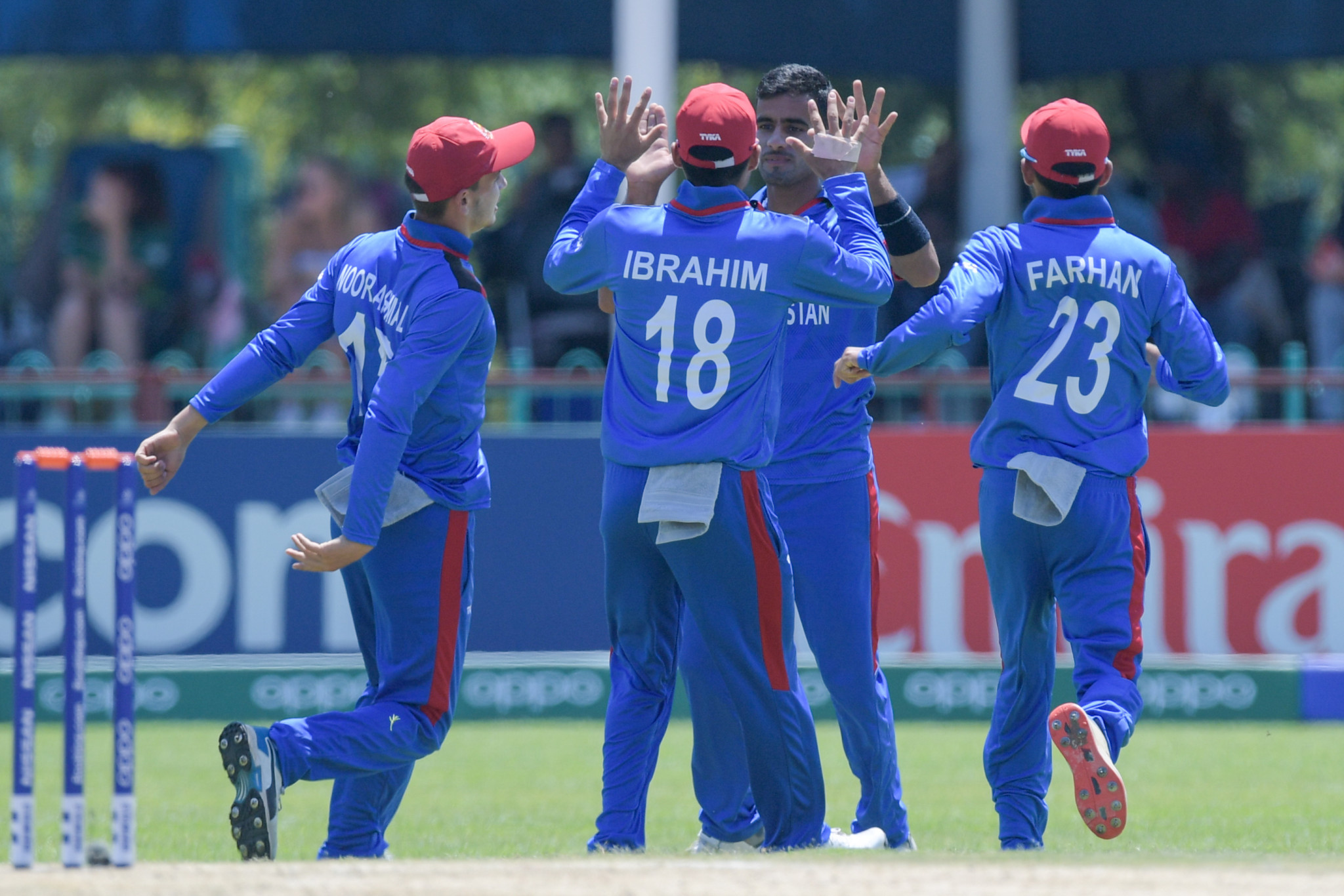 It was Afghanistan's day as they began the ICC Under-19 World Cup with victory over the hosts in Kimberley, South Africa ©Getty Images