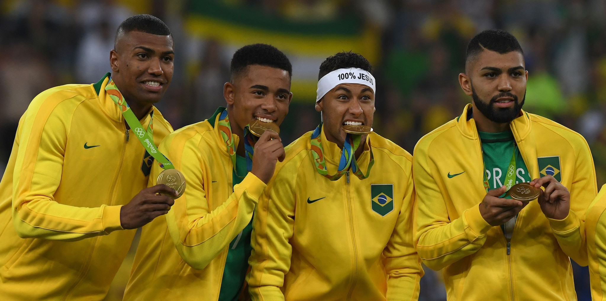 Brazil celebrate winning Olympic gold at Rio 2016 - now they must qualify to defend their title at Tokyo 2020 ©Getty Images