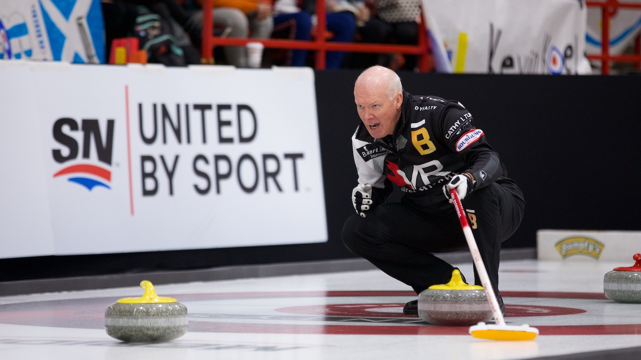Glenn Howard in action at curling's Canadian Open ©Anil Mungal/Grand Slam of Curling