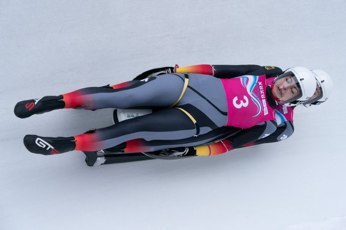Germany won gold in the women's doubles luge event at St Moritz ©OISphoto