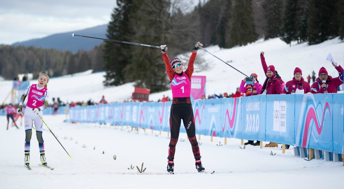 Holmboe and Wigger clinch first cross-country skiing titles of Lausanne 2020